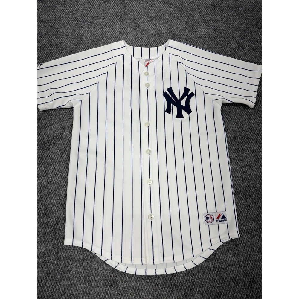 Vintage New York Yankees Derek Jeter #2 Youth Large MLB Pinstripe Jersey USA